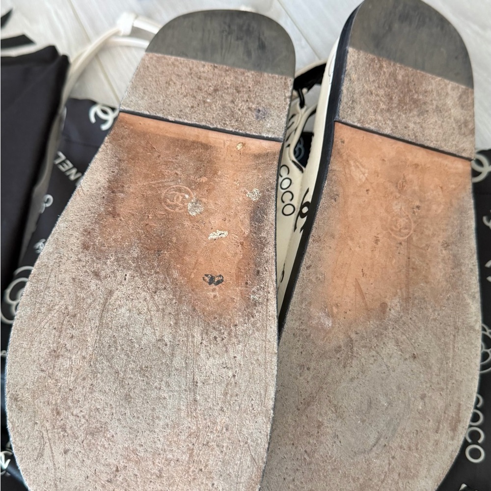 Chanel Black and White Sandals - Picture 5 of 6